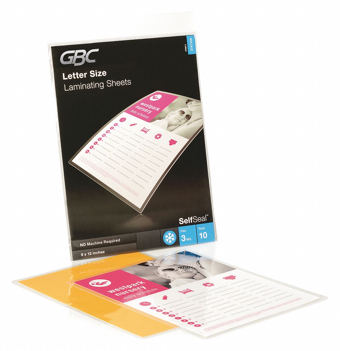 GBC Laminating Sheets, 12x9 In., PK10 1UEN13747308C Grainger