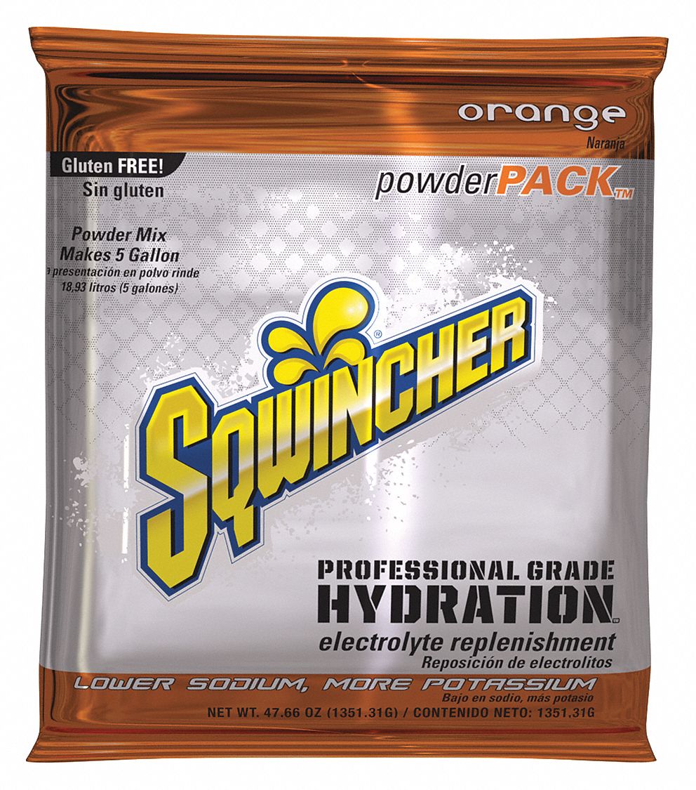 SQWINCHER, Regular, 5 gal Yield per Unit, Sports Drink Mix 1UFJ9