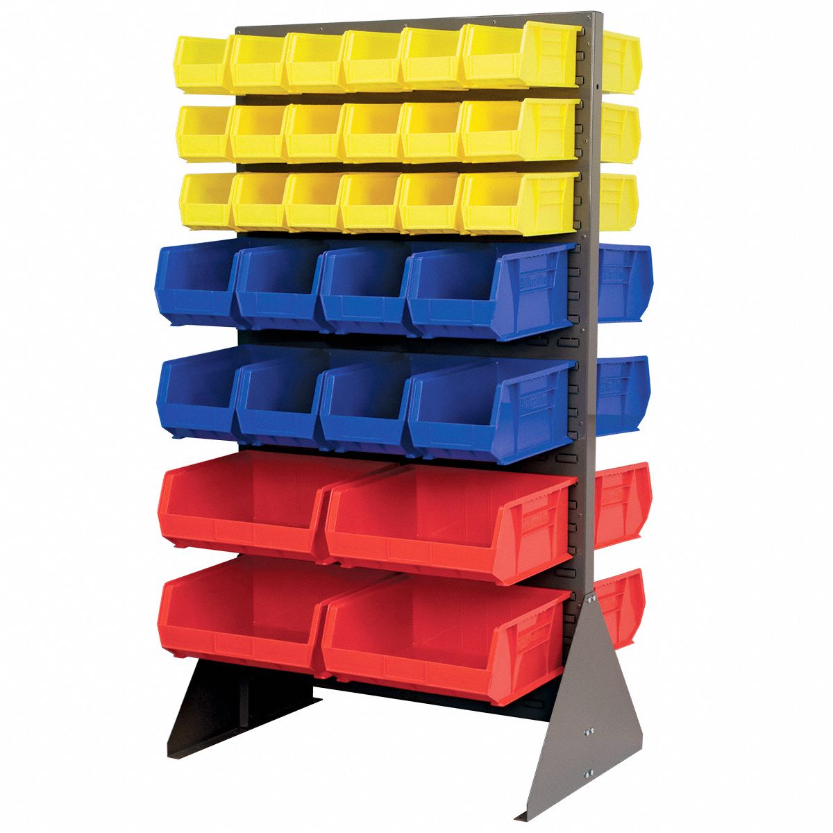 AKROMILS Louvered Floor Rack with 0 Bins, 36 3/16 inW x 25 inD x 66 3/