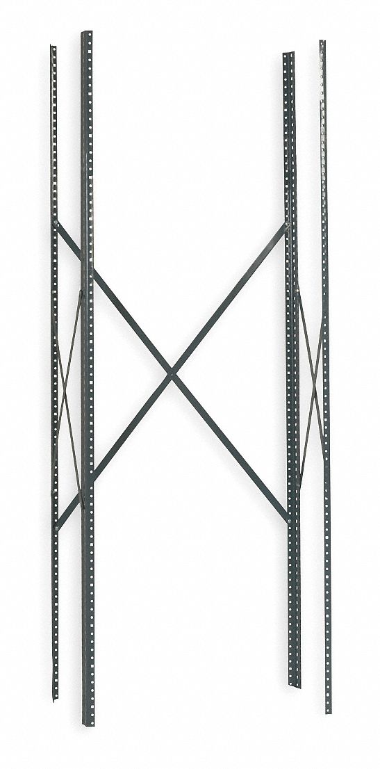 EDSAL, 85 in Overall Ht, Steel, Post Kit 1VF98IPKO85GY Grainger