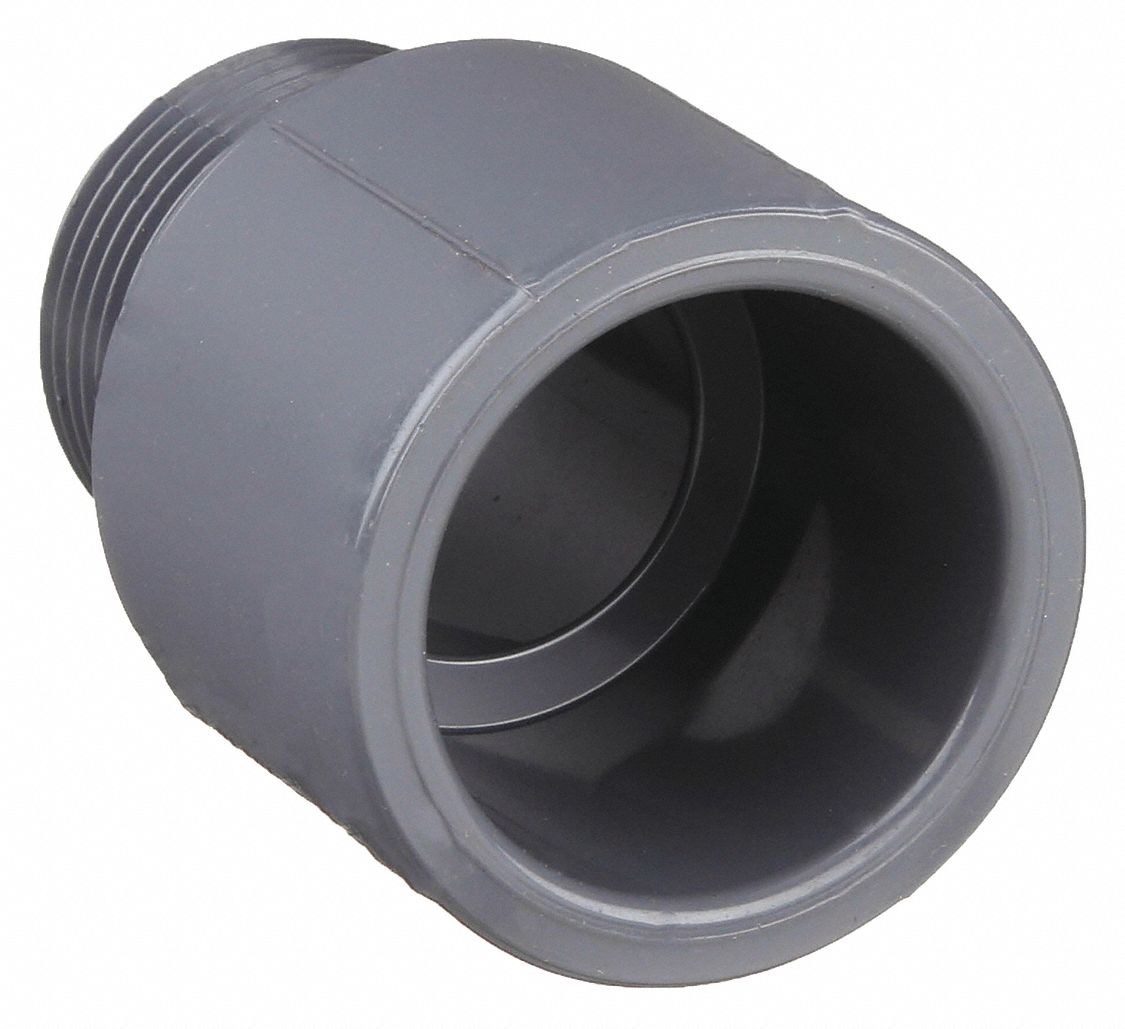 GF PIPING SYSTEMS PVC Male Adapter, MNPT x Socket, 3/4" Pipe Size