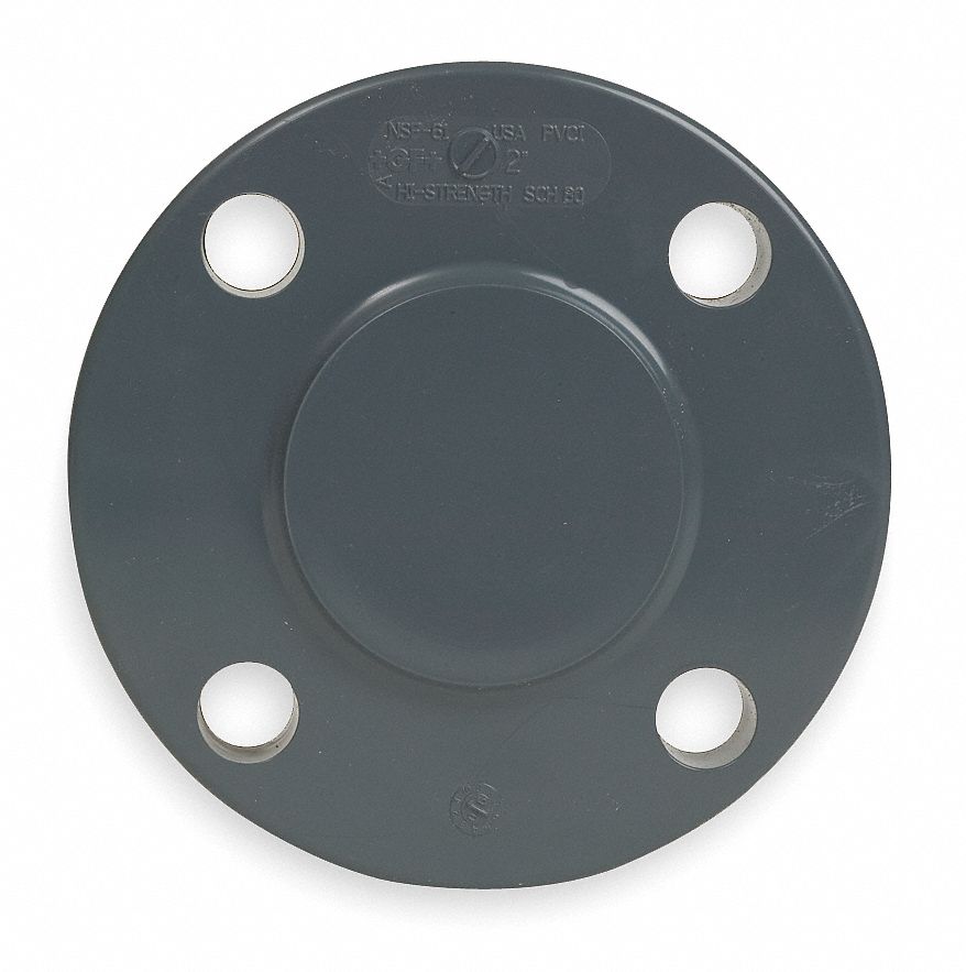 GF PIPING SYSTEMS PVC Blind Flange, Flanged, 21/2 in Pipe Size Pipe
