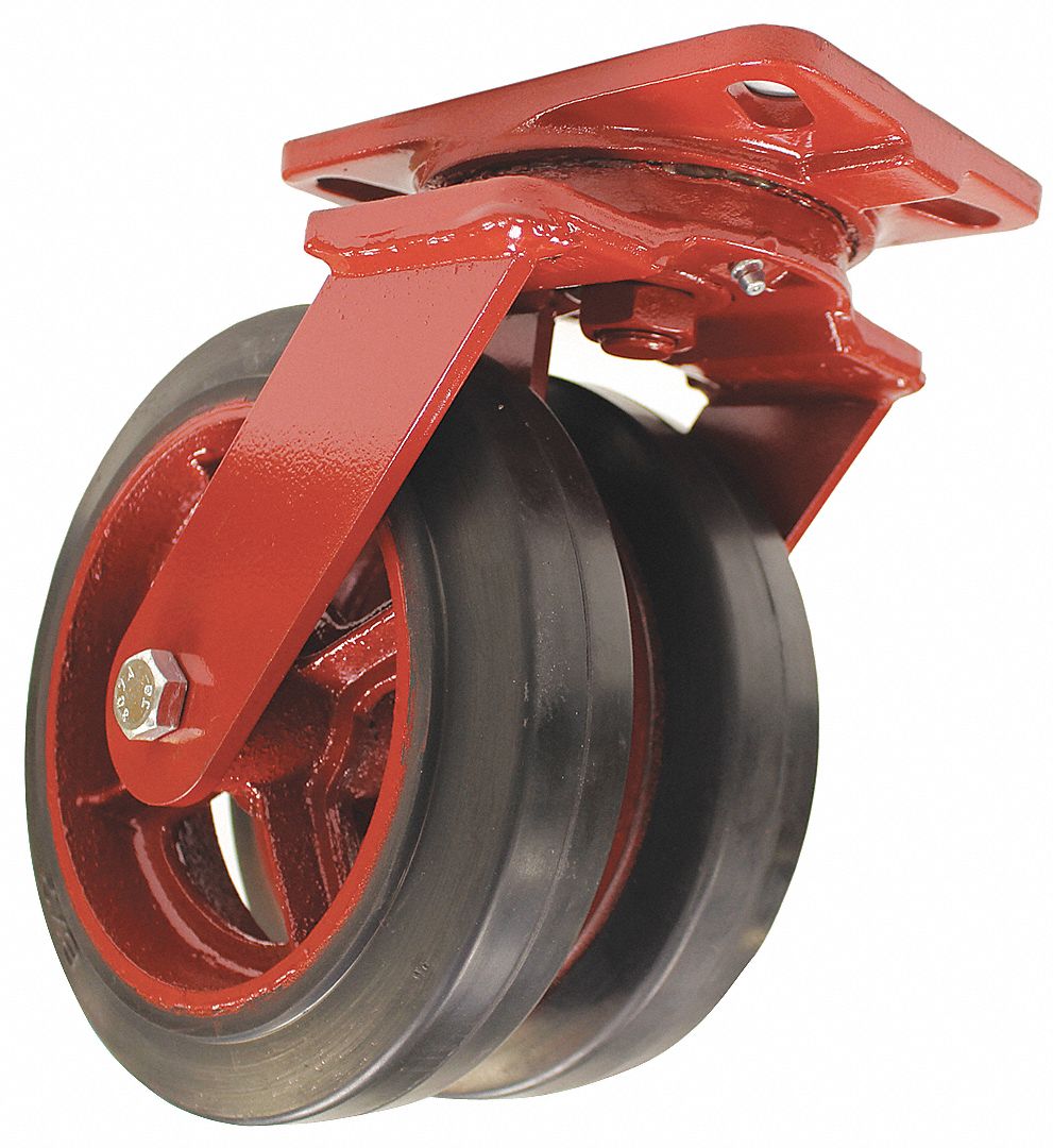 Casters Poly on Poly Wheel 1000 lbs Capacity 8PLPPR 8" x 2" Rigid Plate