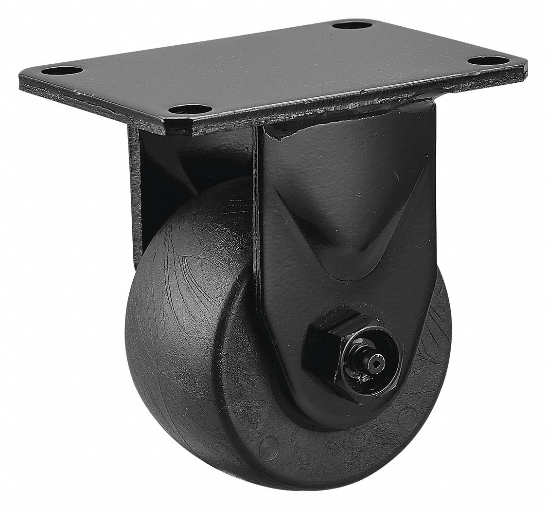 GRAINGER APPROVED LowProfile Standard Plate Caster 3 in Wheel Dia