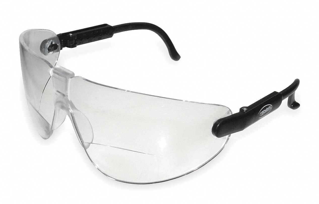 3M Clear AntiFog Bifocal Safety Reading Glasses, +2.0 Diopter 1VJZ8