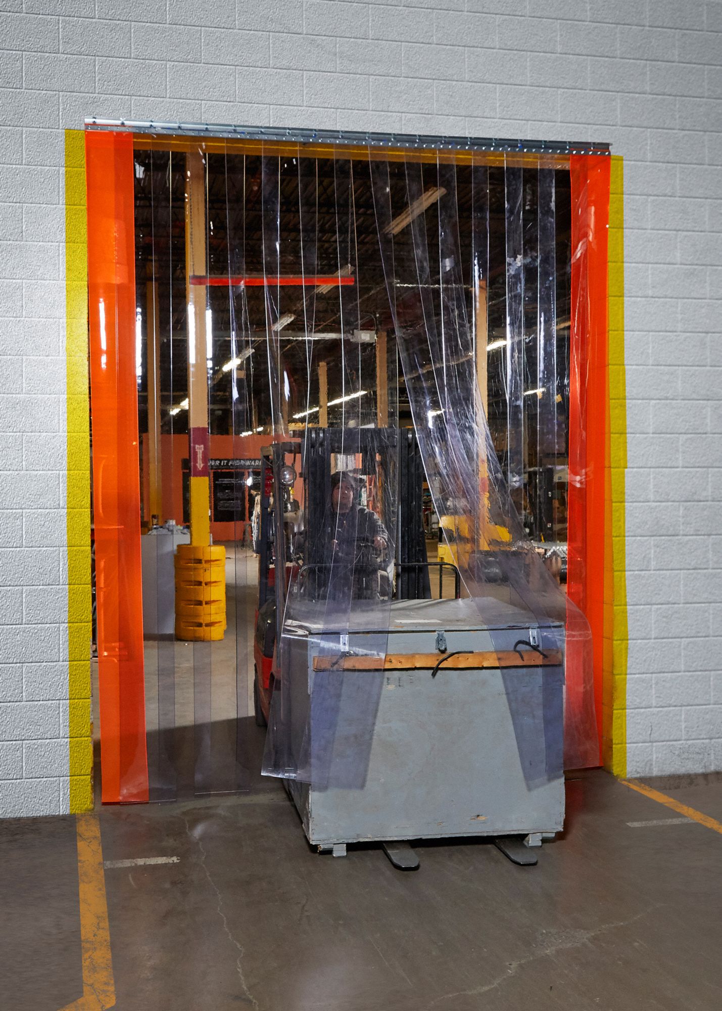 TMI Strip Door, Smooth Strip Texture, 8 ft Opening Width, 10 ft Opening