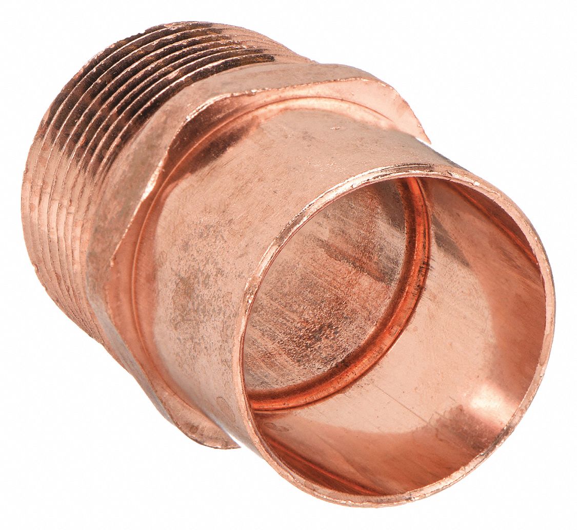 NIBCO Adapter, Wrot Copper, 3/8 in, C x MNPT 1VLV2604 3/8 Grainger