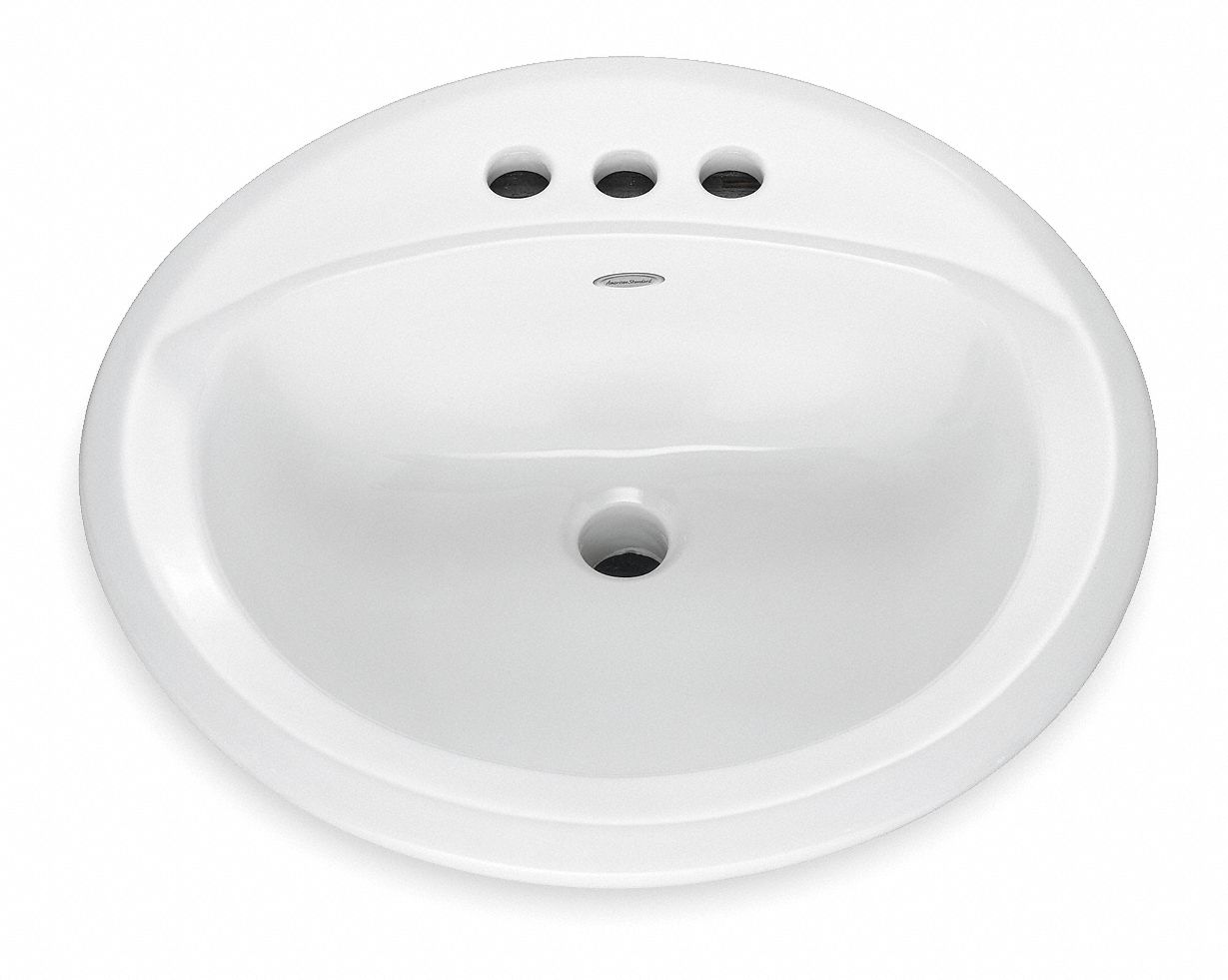 American Std, Ovalyn(TM), Bathroom Sink 1VNW70491019.020 Grainger