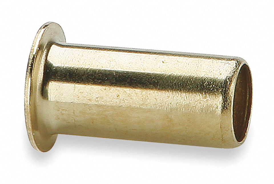 PARKER Insert Brass, Compression, For 1/8 in Tube OD, 15/32 in Overall
