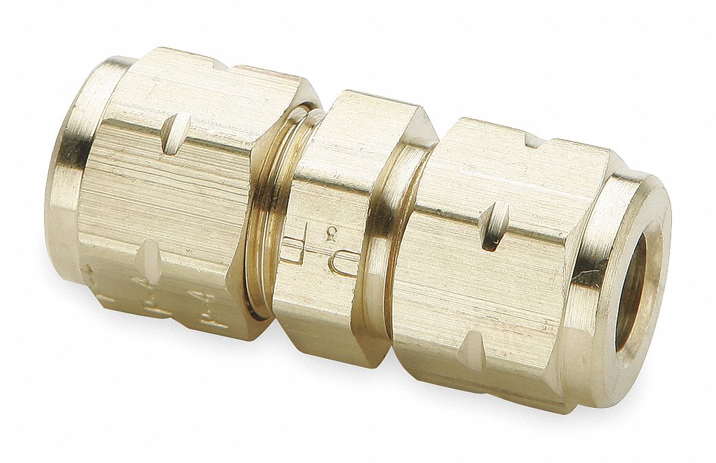 PARKER Union, 3/8 in Tube Size, Metal, 11/16 in Hex Size, PK 10 1VPT1