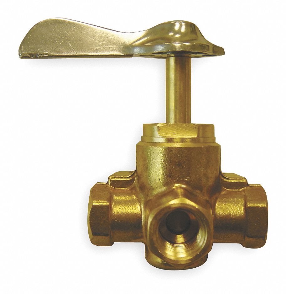 EATON WEATHERHEAD 2 3/8 inL x 3 inH Brass FNPT Multiple ShutOff Valve, 1/4 in Pipe Size 1VRB4