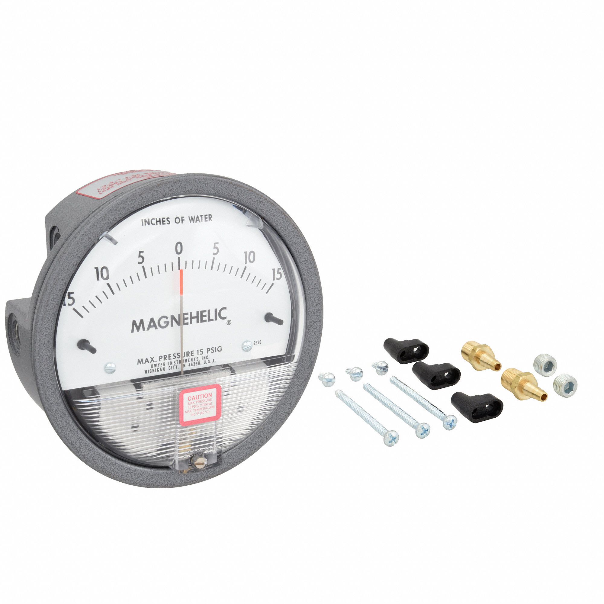 DWYER INSTRUMENTS 1/8 in FNPT Differential Pressure Gauge with 3 1/2 in