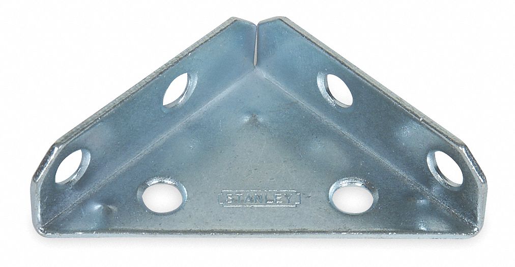 GRAINGER APPROVED 2 in" x 2 11/16 in" Steel Heavy Duty Corner Brace