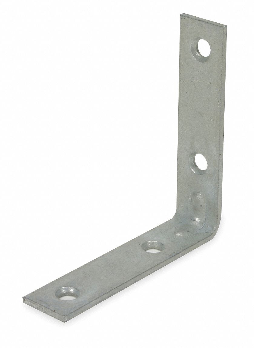 GRAINGER APPROVED 1 1/2 in" x 1/2 in" Steel Corner Brace with