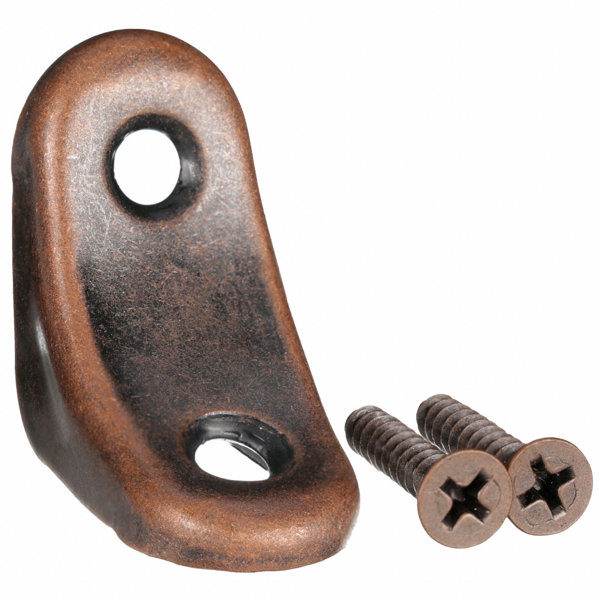 GRAINGER APPROVED Chair/ Corner Braces Steel, Antique Bronze, 1 2/5 in