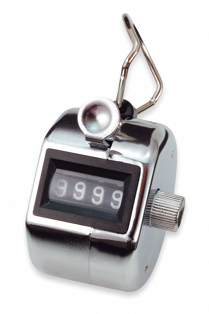 OFFICEMATE Mechanical Tally Counter, Hand Operated, Number of Digits 4, Hand Held Mounting