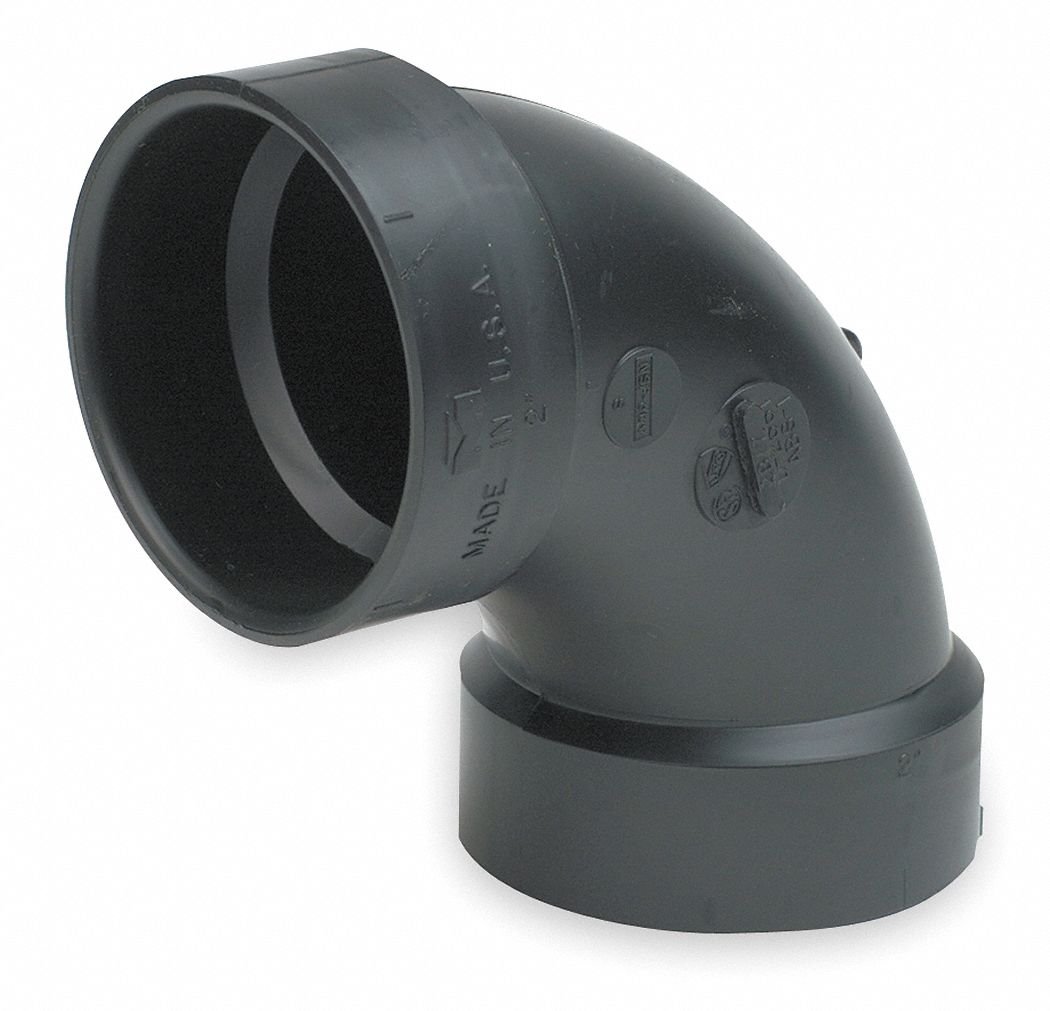 GRAINGER APPROVED Codo de 90 Grados,4",ABS Aditamentos de Tubería de