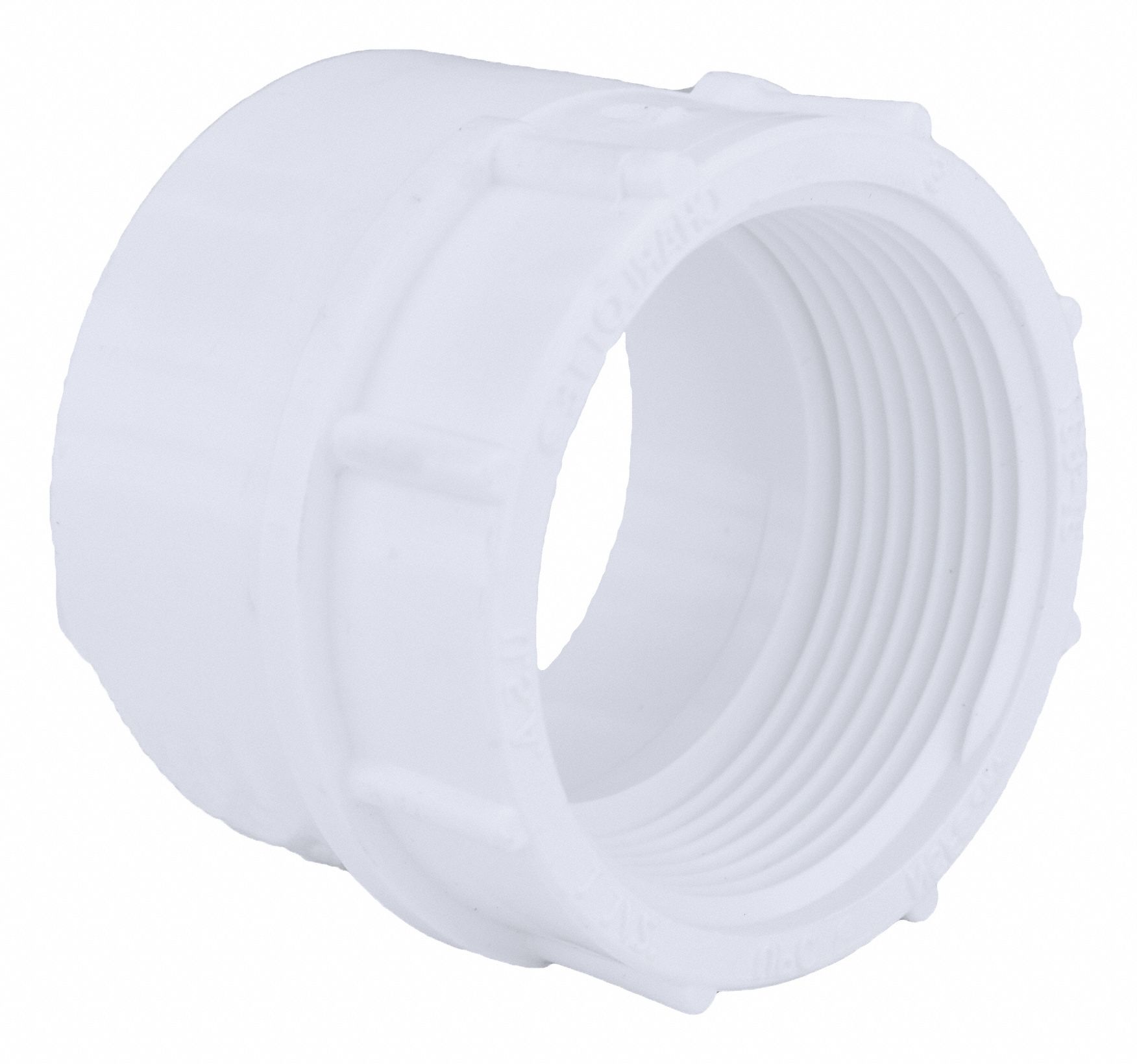 GRAINGER APPROVED PVC Female Adapter, FNPT X Hub, 11/2 in Pipe Size