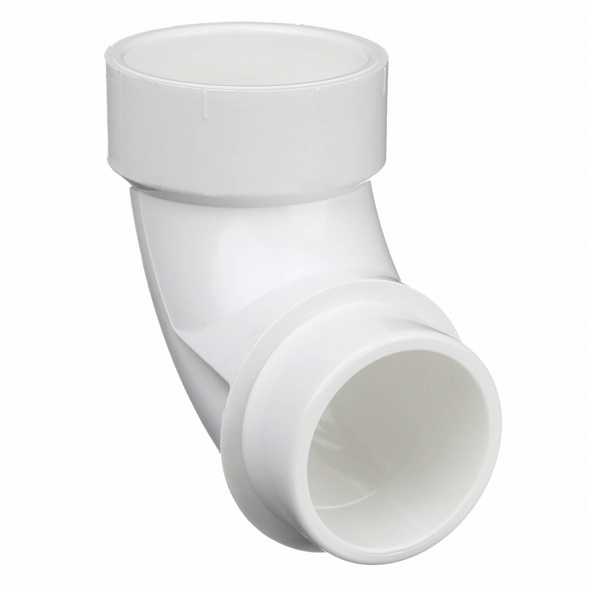 GRAINGER APPROVED PVC Street Elbow, 90 Degrees, Hub x Spigot, 11/2 in