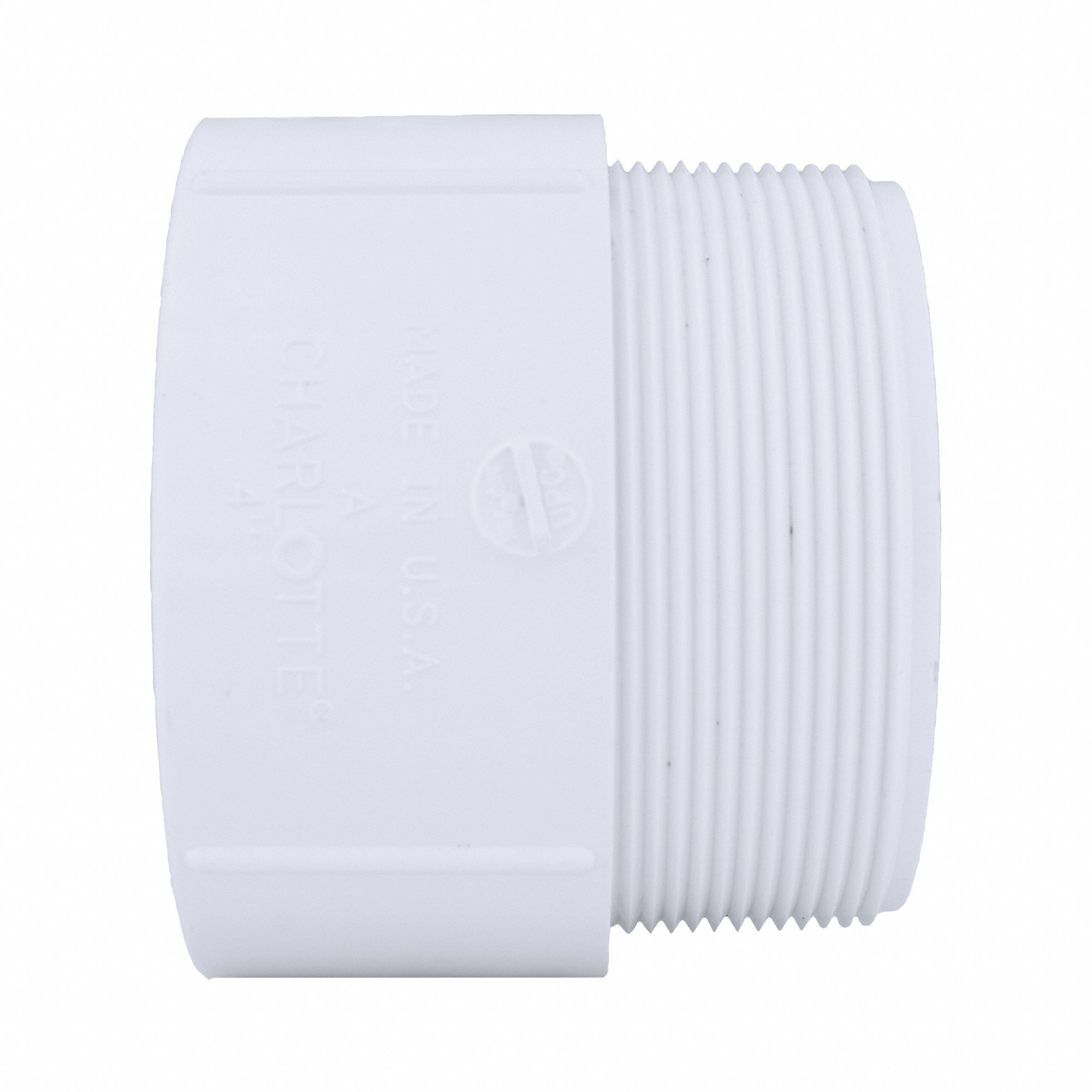 GRAINGER APPROVED PVC Male Adapter, Hub x MNPT, 4 in Pipe Size Pipe Fitting 1WKG81WKG8