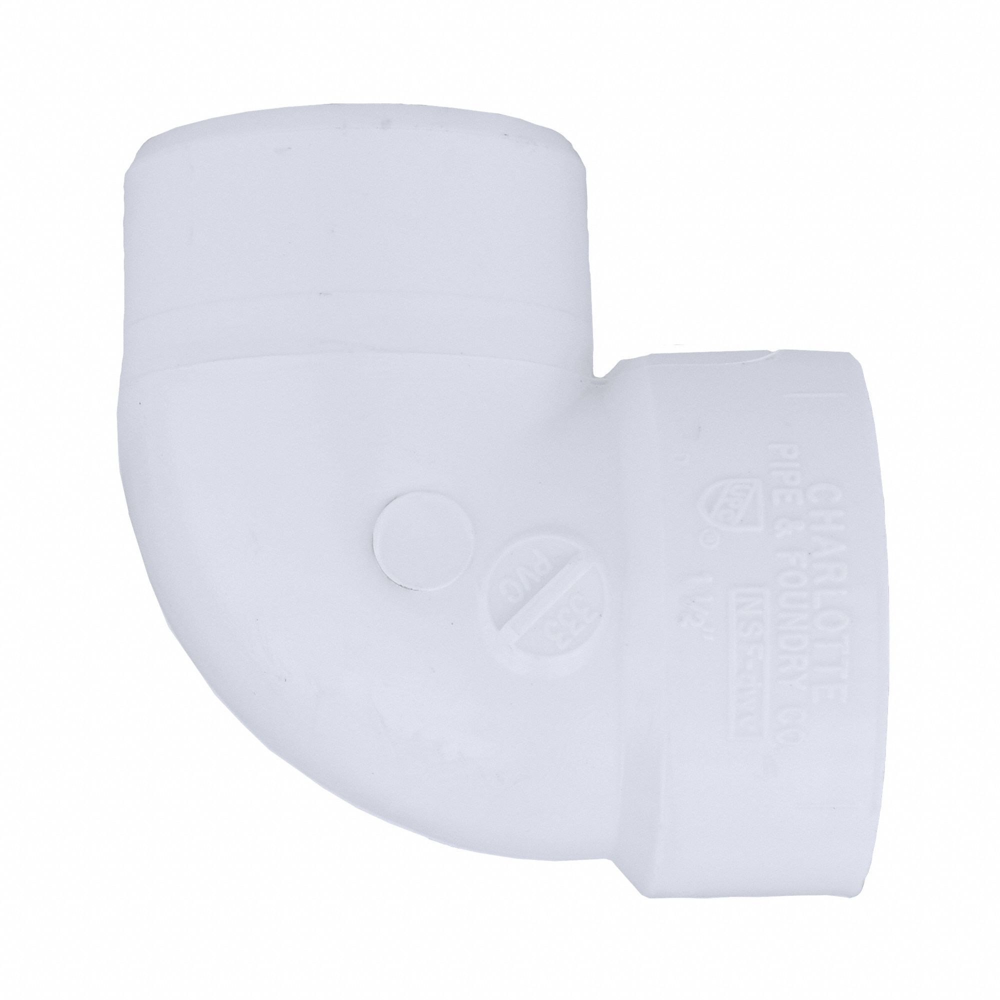 GRAINGER APPROVED PVC Street Elbow, 90 Degrees , Vent, Hub x Spigot, 1
