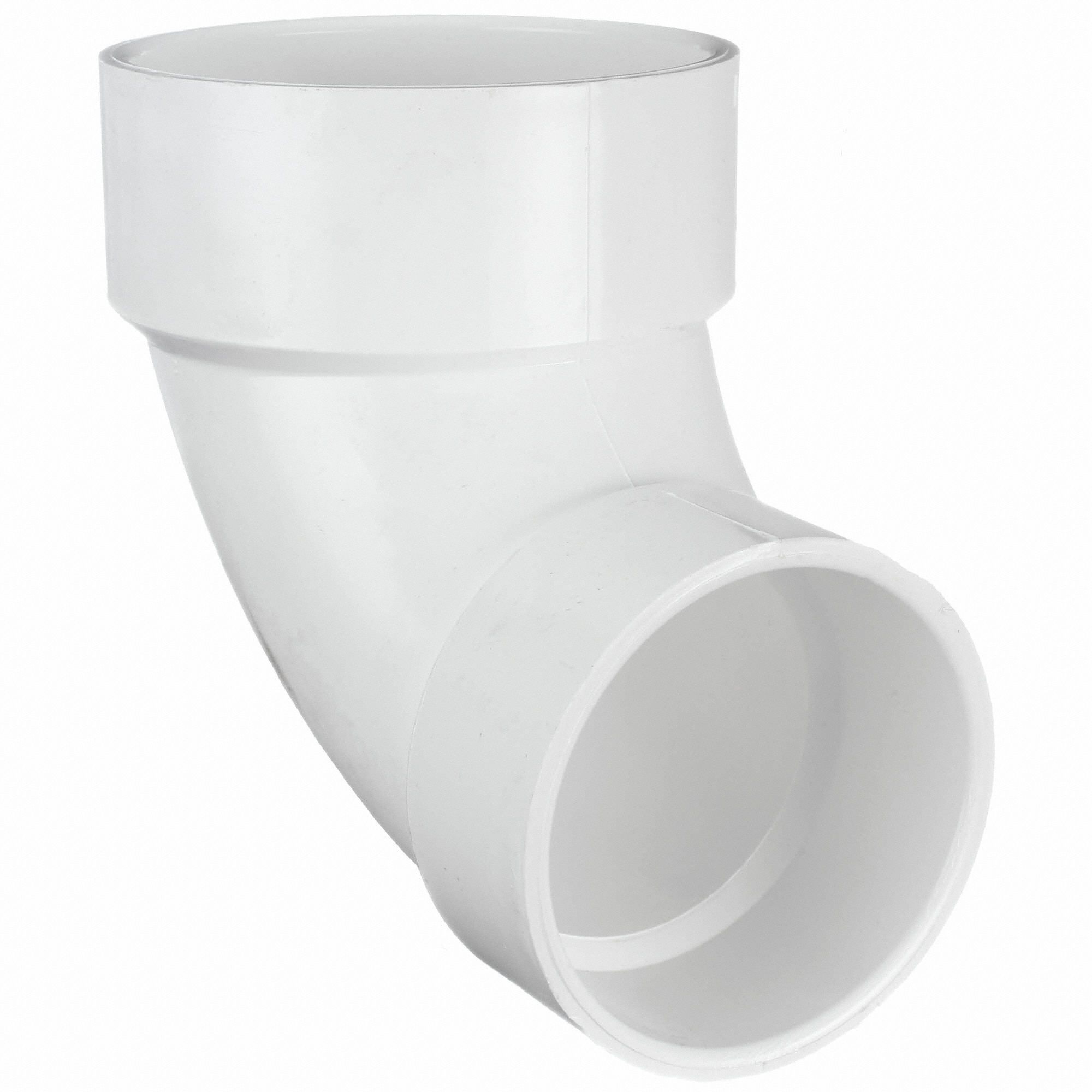 GRAINGER APPROVED PVC Closet Bend, Hub, 4 in x 3 in Pipe Size Pipe
