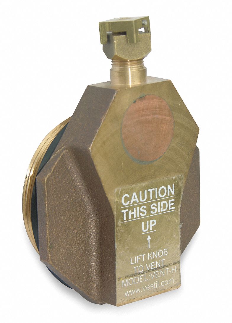 GRAINGER APPROVED Drum Safety Vent, Horizontal, 2 In Threads 1WXB5