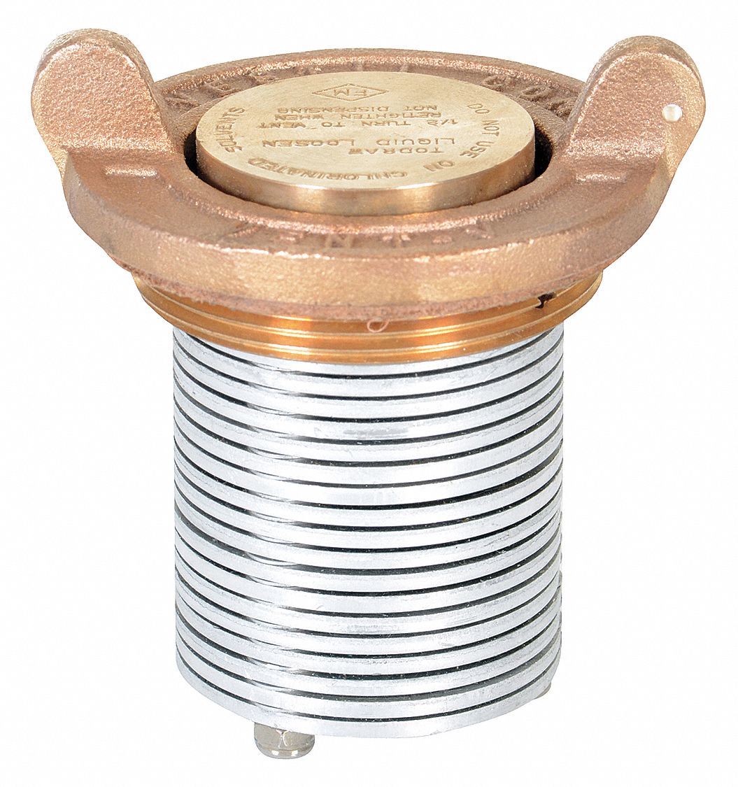 Bronze, 5 psi Min Opening Pressure, Drum Safety Vent 1WXB6VENTV