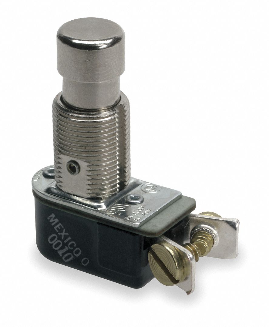 CARLING TECHNOLOGIES SPST Miniature Push Button Switch, On/Off with