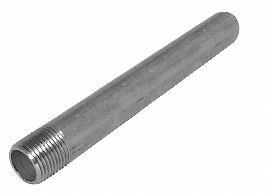GRAINGER APPROVED 1 in x 1.5 in 304 Stainless Steel Nipple, Pipe