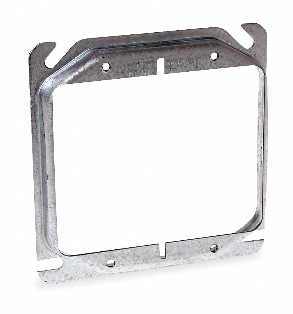 RACO Plaster Ring, Mounting Accessories, Galvanized Zinc, Silver, For Use With 4 in Two Gang Box