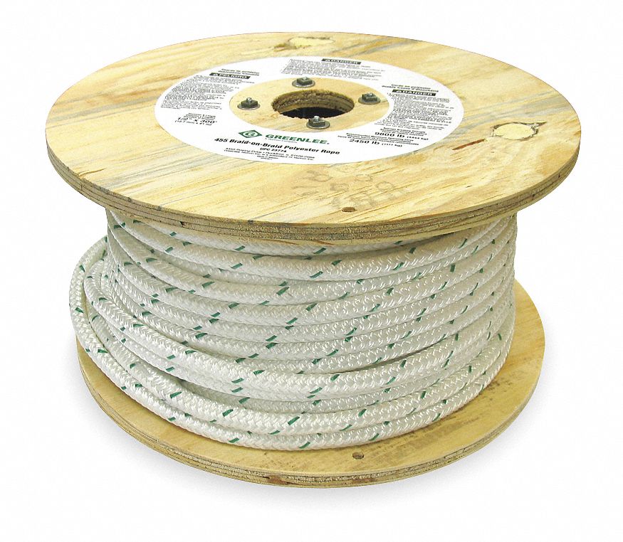 GREENLEE 1/2" x 300 ft. Cable Pulling Rope; For Use With Mfr. No. UT2