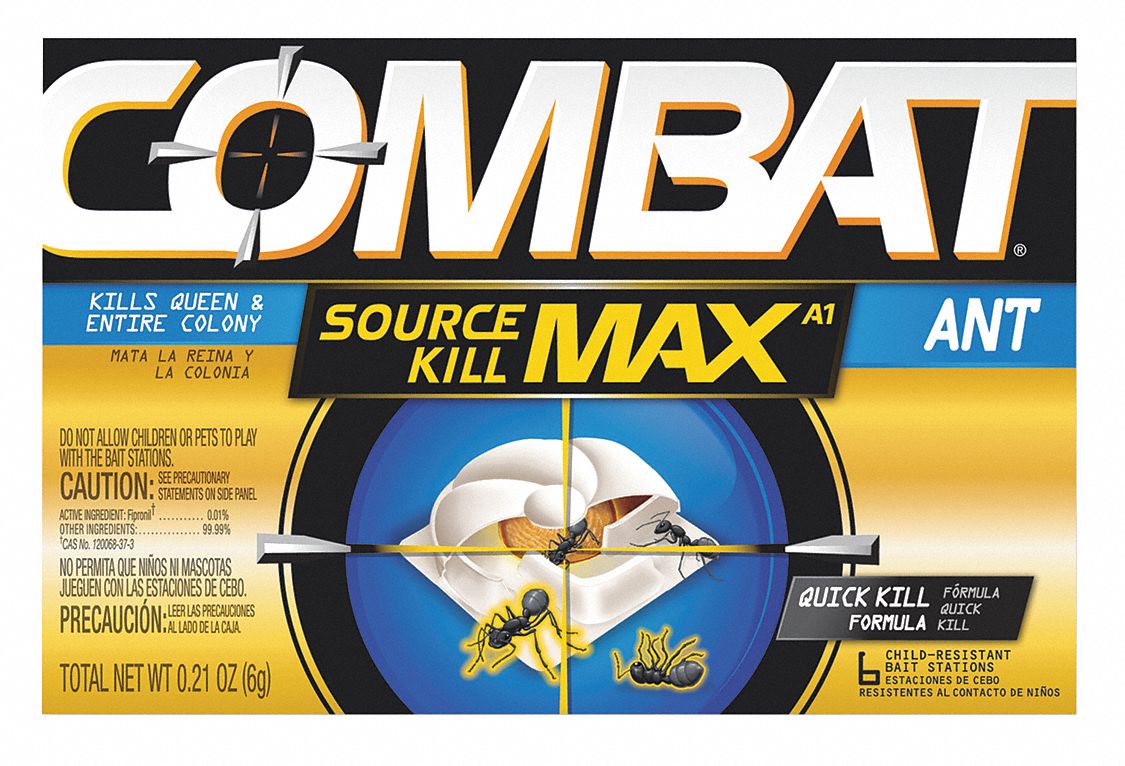 COMBAT Ant Killer Powder, Fipronil, DEETFree, Indoor/Outdoor, 0.21 oz