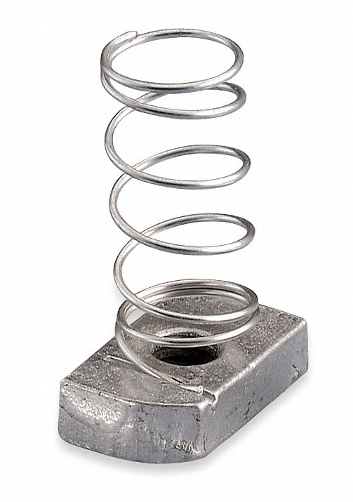 NVENT CADDY Channel Nut With Spring, 1/420 In, Steel 1XJP4