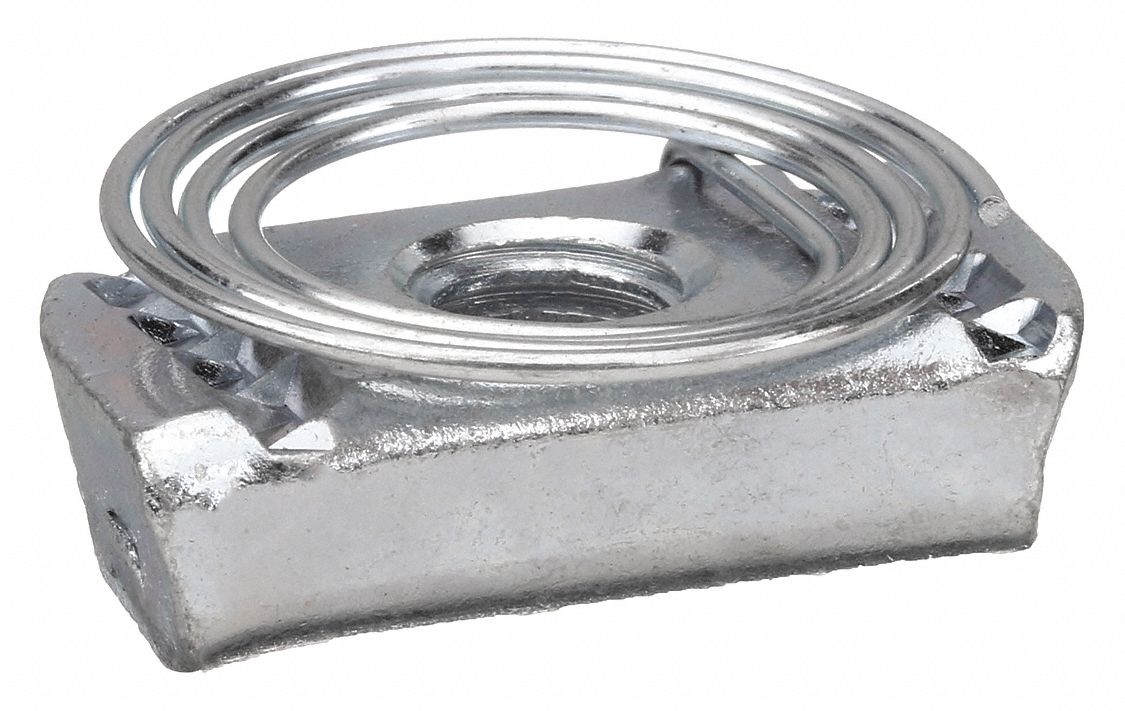 Nvent Caddy Channel Nut With Top Spring, ElectroGalvanized Steel