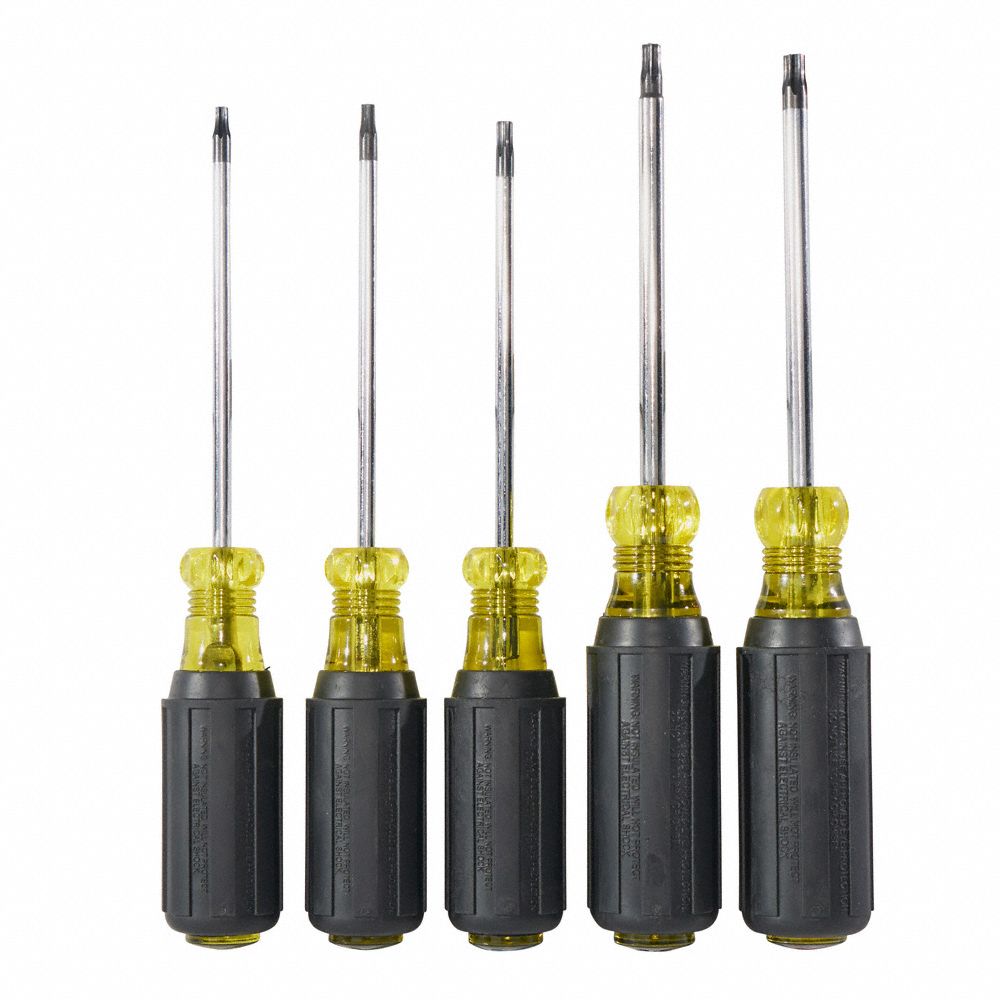 KLEIN TOOLS Torx® Screwdriver Set, Acetate with Vinyl Grip, Number of