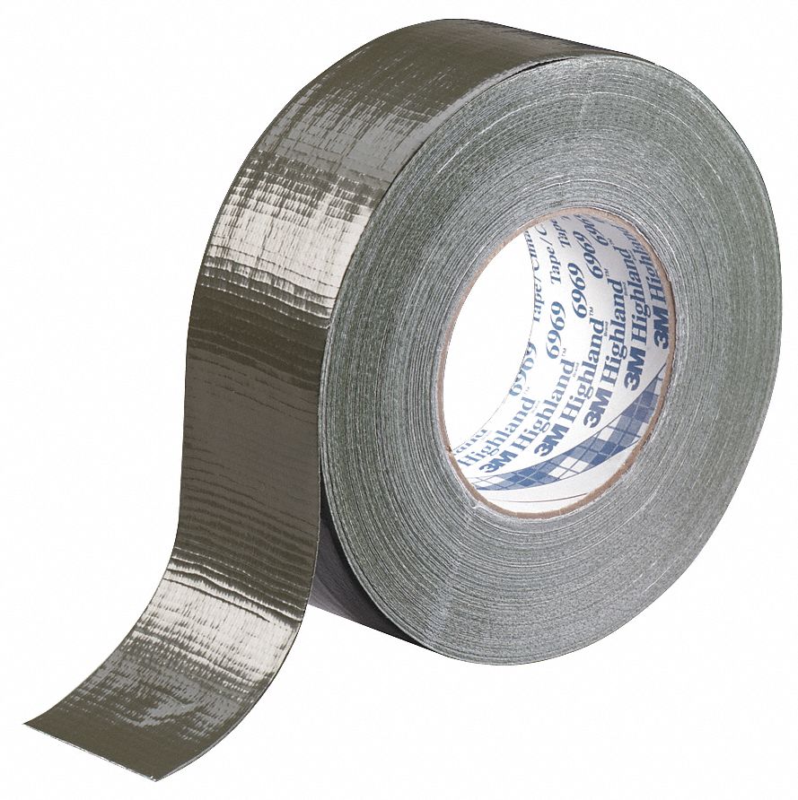3M Duct & Repair Tape, Tape Brand 3M, Series 6969, Imperial Tape Length 60 yd, Continuous Roll