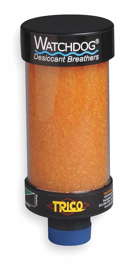 TRICO Desiccant Breathers, 2 (M)NPT Thread Size, 11.25 H, 5 in Top Cap Dia. (In.), 5 in L