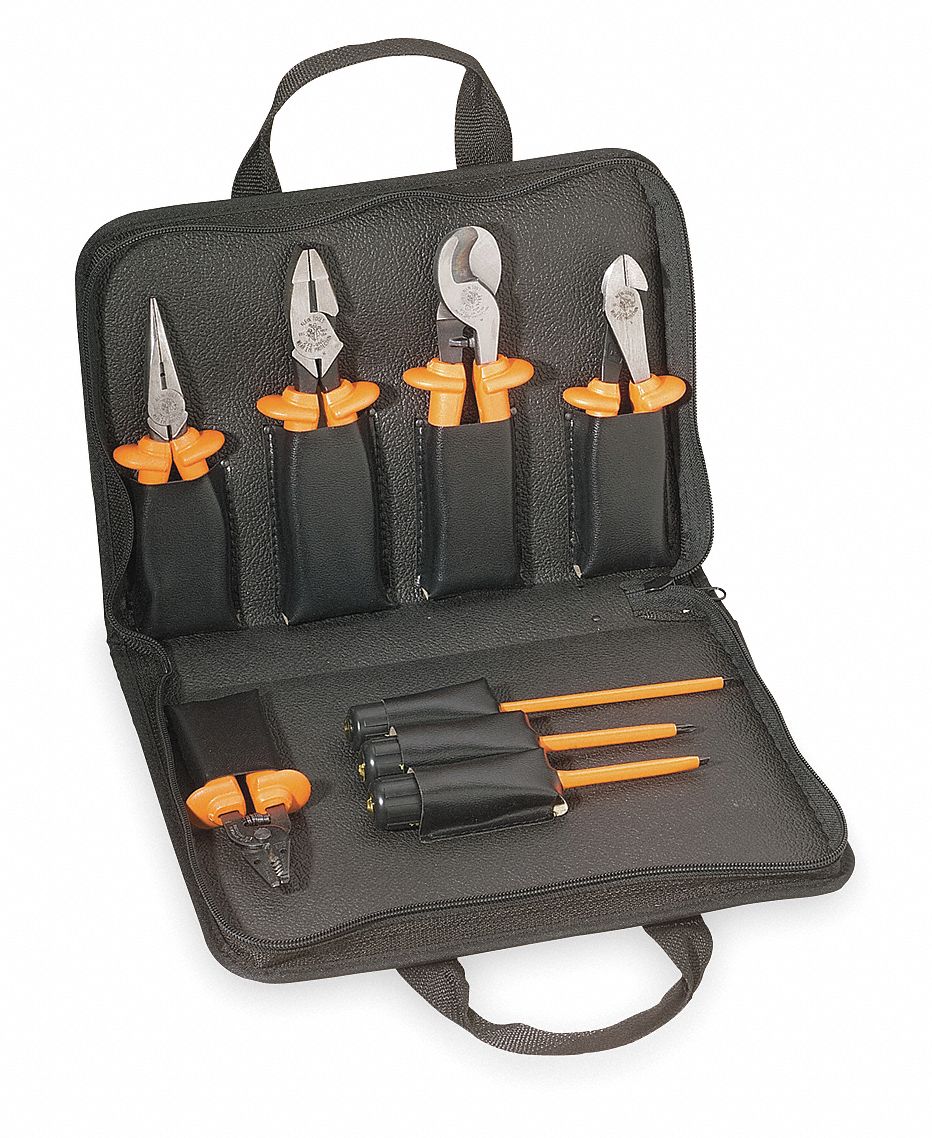 KLEIN TOOLS, Insulated, 8 Total Pcs, Insulated Tool Kit 1YRY833529
