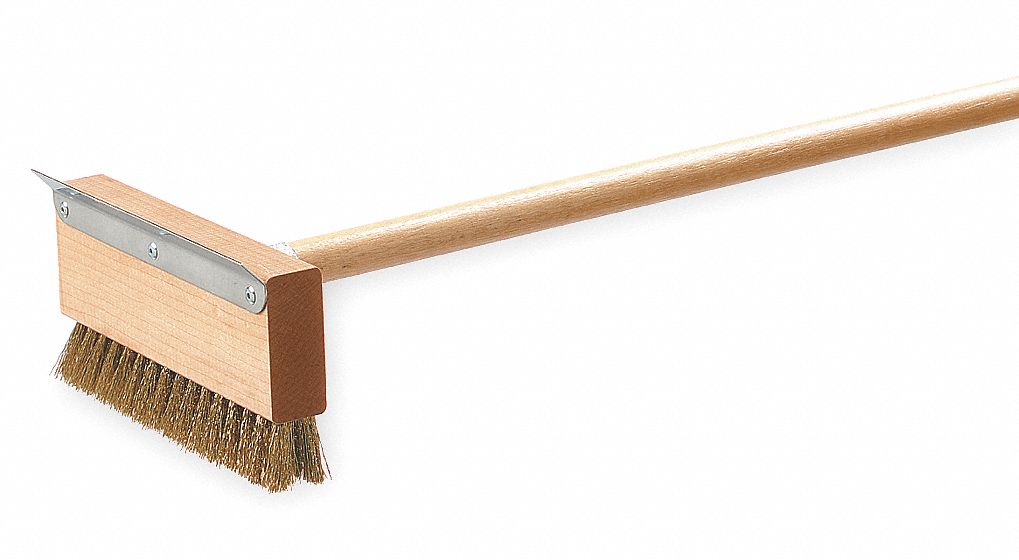 TOUGH GUY 42 inL Brass Long Handle Oven/Grill Brush and Scraper, Brown 1YTT91YTT9 Grainger