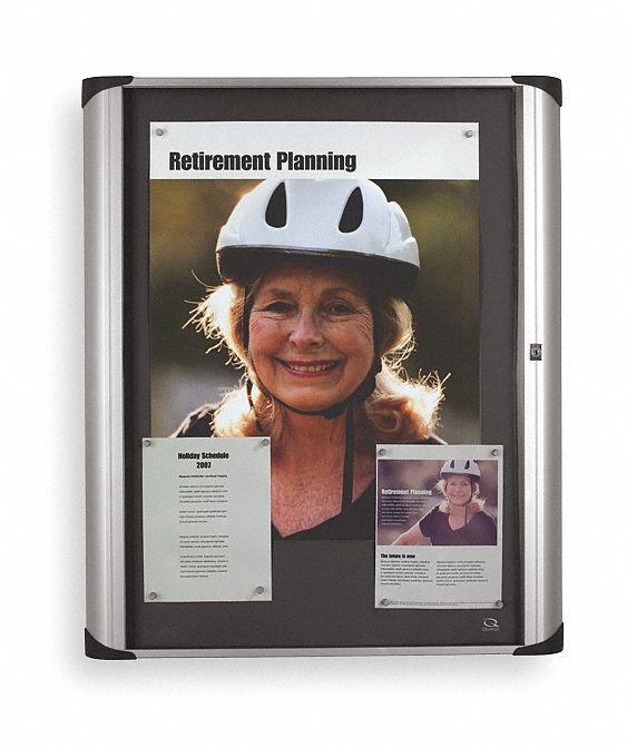 Letter Indoor Enclosed Bulletin Board, 36 inH x 24