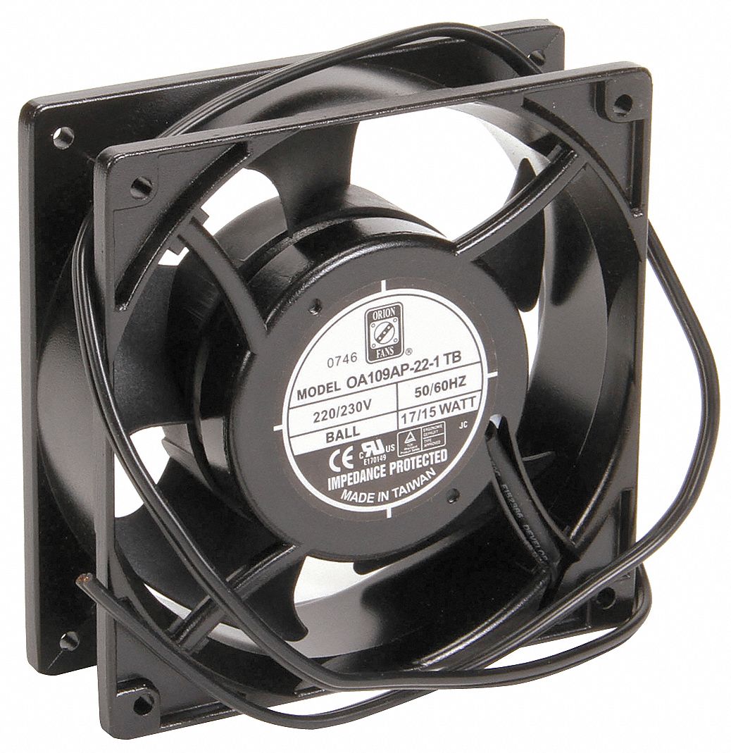 WIEGMANN, 4 23/32 in Ht, 1 1/2 in Dp, Standard Square Axial Fan 1ZHR4