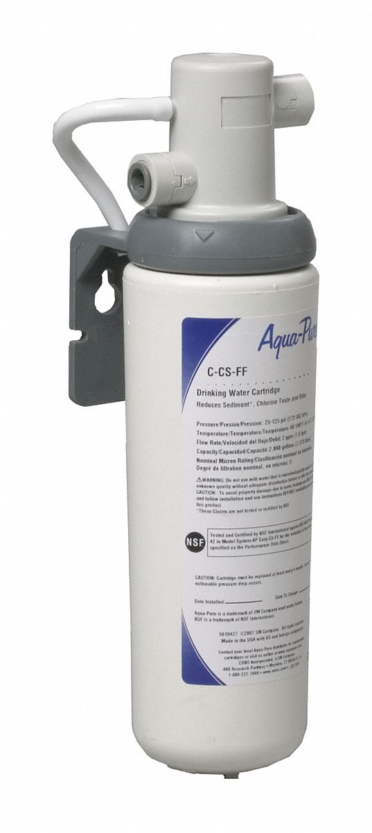 3M AQUAPURE 3/8 in Push Connect Polypropylene Water Filter System, 2