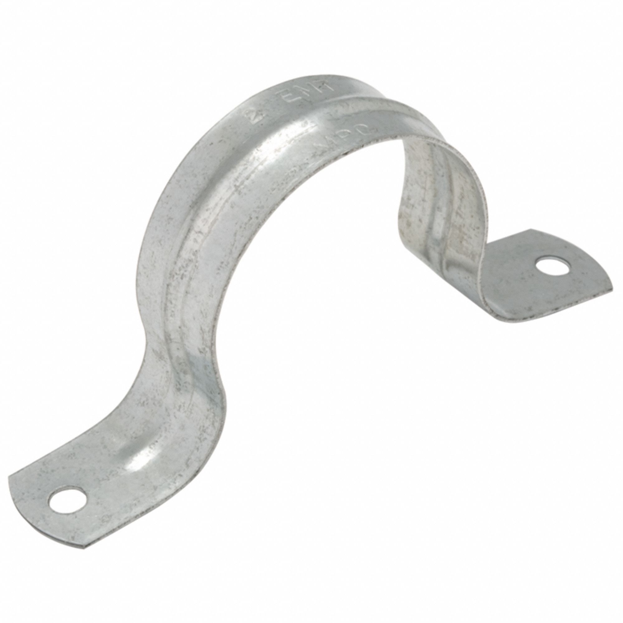 2 in Trade Size, Steel, Conduit & Pipe Strap Clamp, TwoHole 206G01