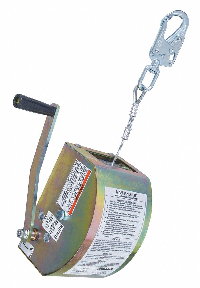 HONEYWELL MILLER Winch, Operation Mode Manual, 350 lb Winch Weight