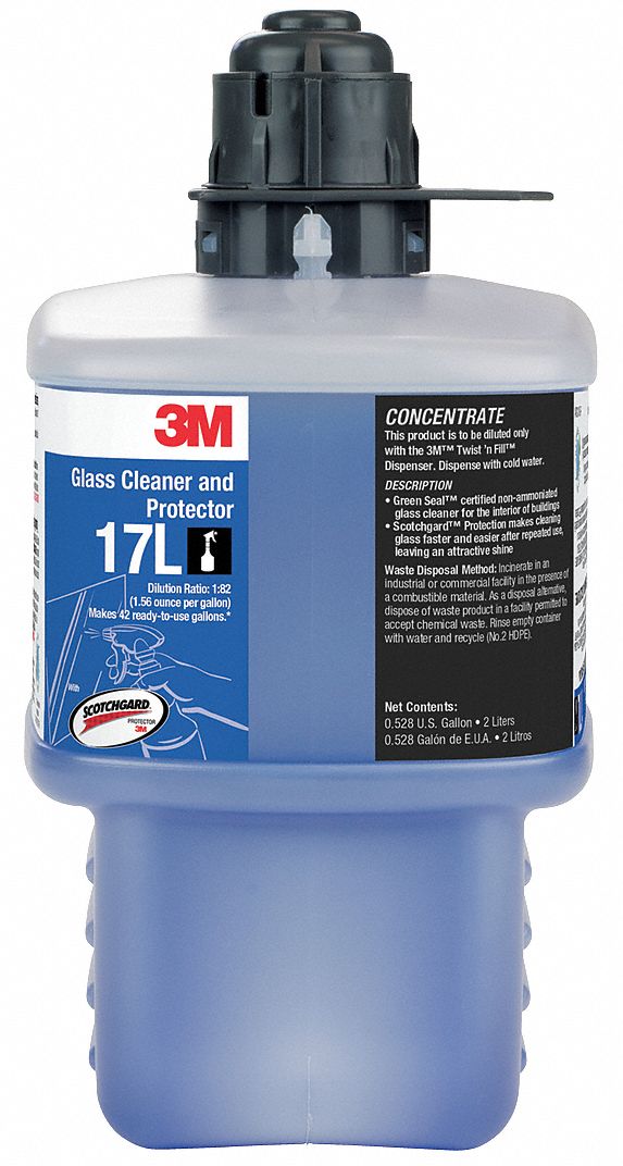 3M, 17L, Fits Twist 'n Fill Dispenser Series, Glass Cleaner and