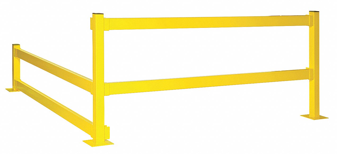 BLUFF Safety Yellow, Steel, Guard Rail, Lift Out Guard Rail Mounting