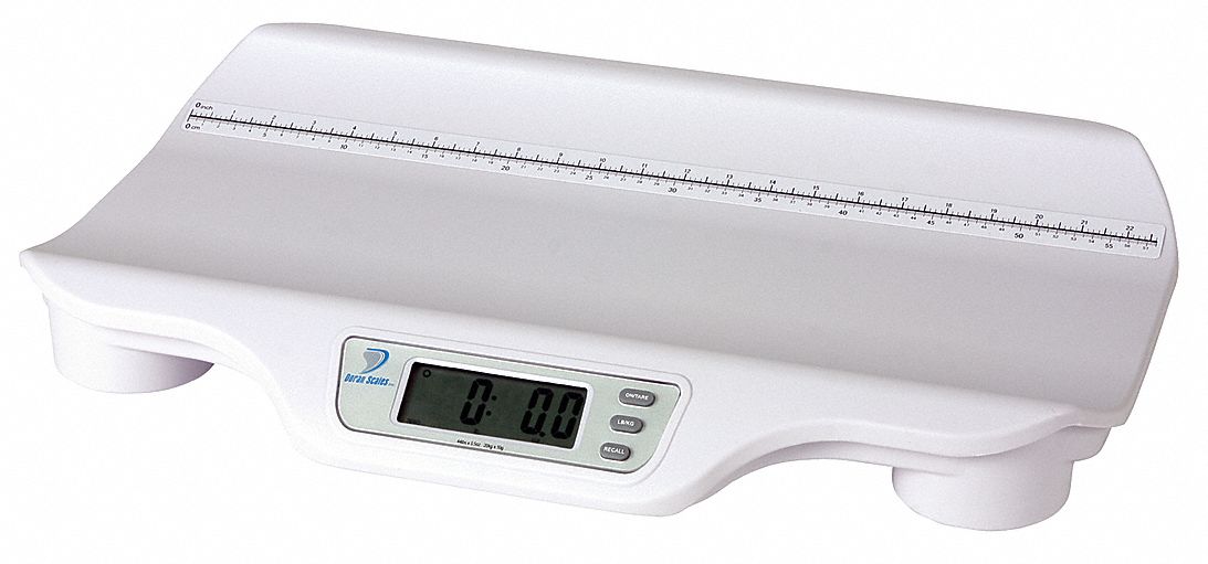 DORAN Digital Infant Scale, 20kg/44 lb Capacity, 11 in W x 23 1/2 in D