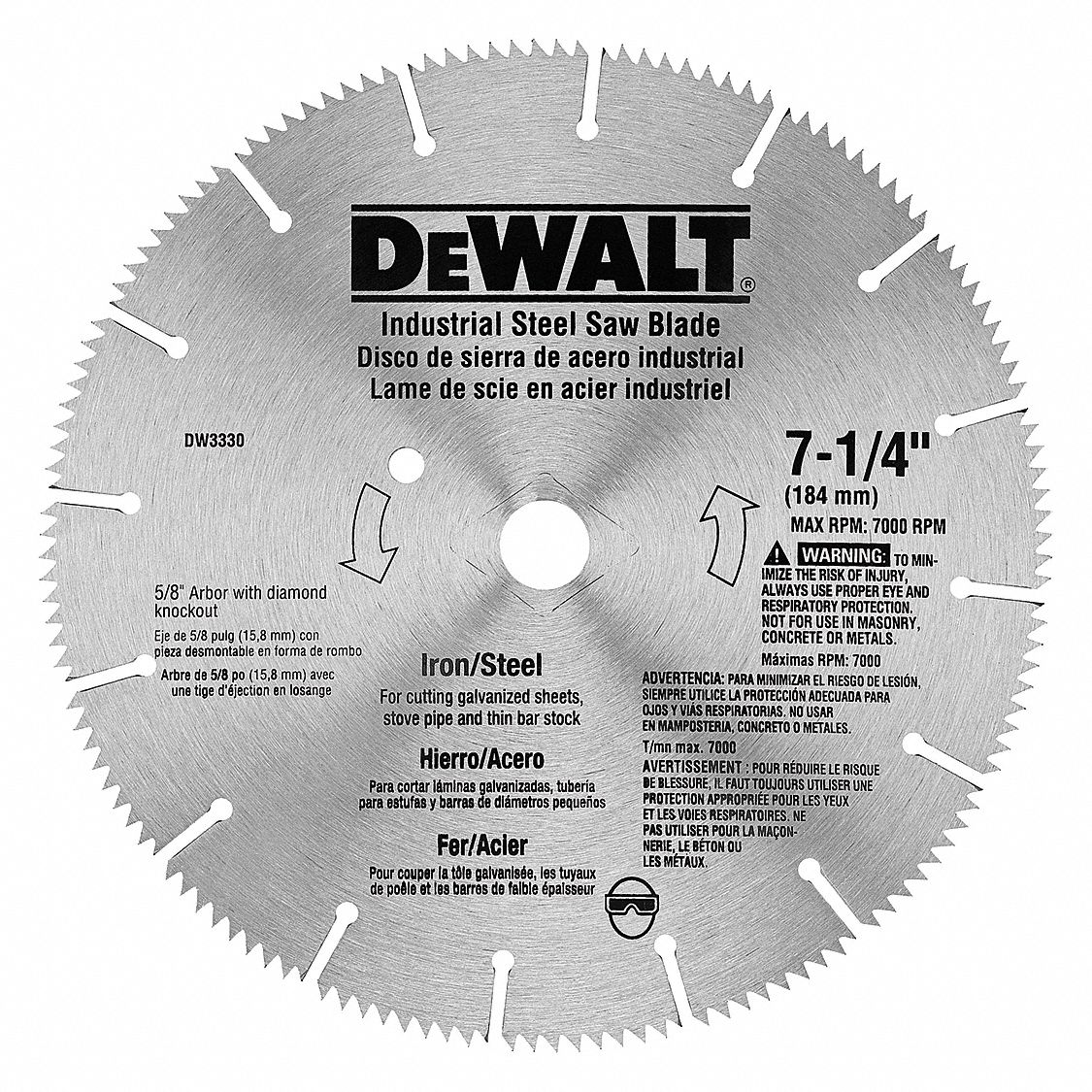 DEWALT, 7 1/4 in Blade Dia., 16 Teeth, Circular Saw Blade 20GW03DW3330 Grainger