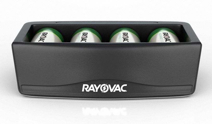 RAYOVAC Battery Charger, Number of Batteries Charged (4) AAA or (4) AA